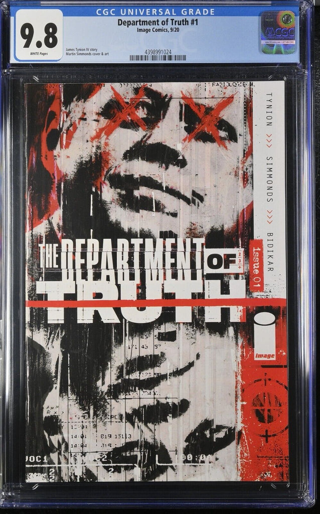 Department of Truth 1 Cover A First Print CGC 9.8 Image Comics