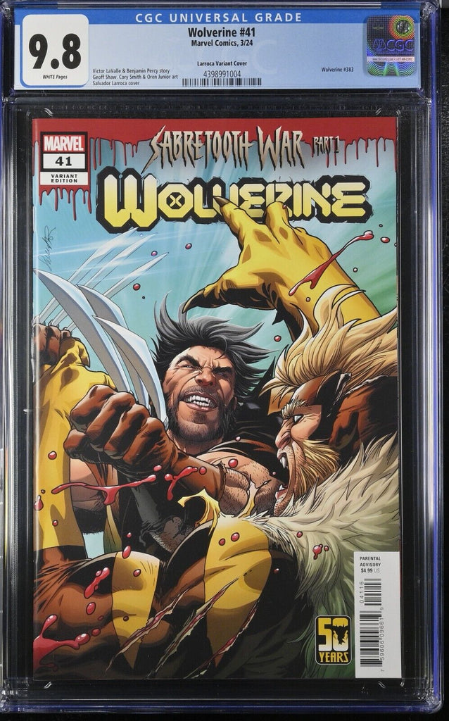 Wolverine 41 Larocca 1:25 Variant CGC 9.8 Marvel Comics
