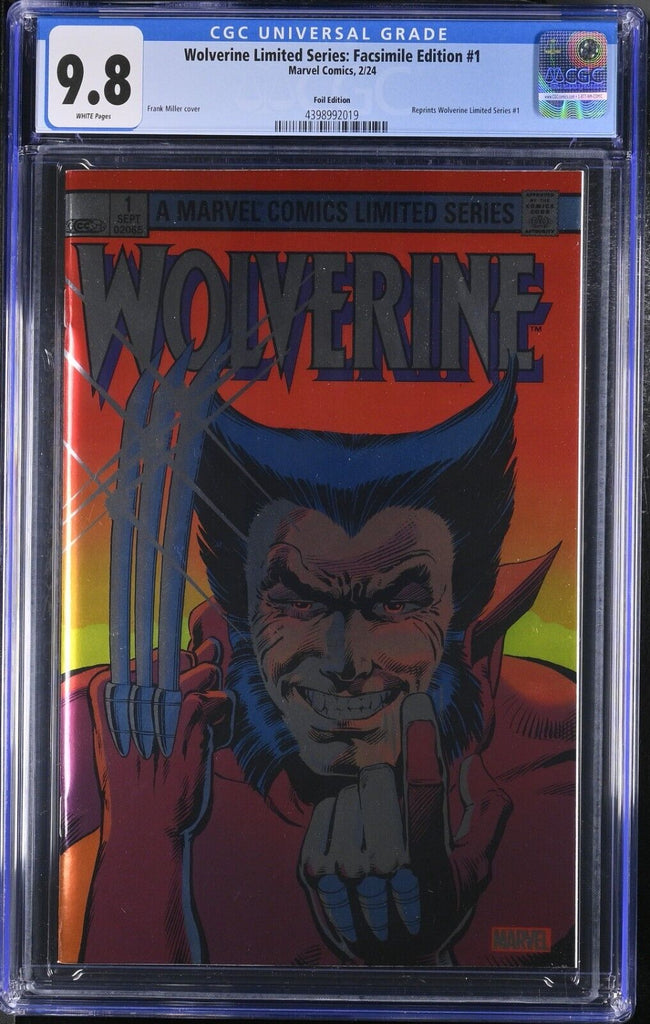Wolverine 1 Facsimile Foil Variant CGC 9.8 Miller Cover