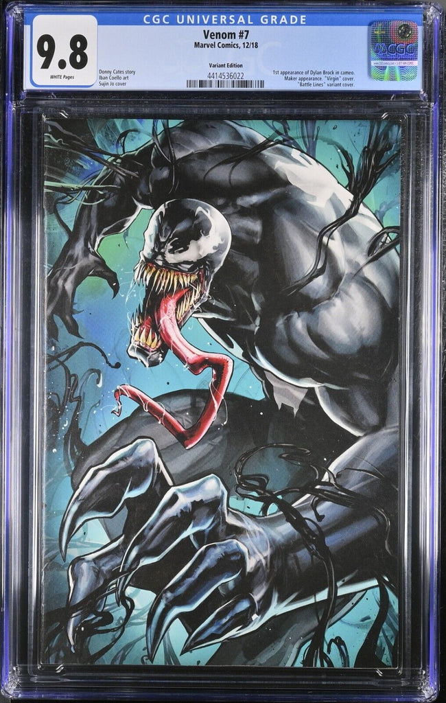 Venom 7 Battle Lines Variant CGC 9.8 Marvel Comics
