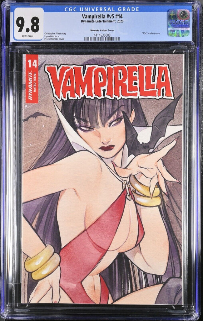Vampirella v5 #14 Peach Momoko FOC Variant CGC 9.8 Dynamite Entertainment