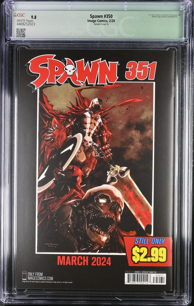 Spawn 350 Thank You Variant CGC 9.8 Signed Todd McFarlane