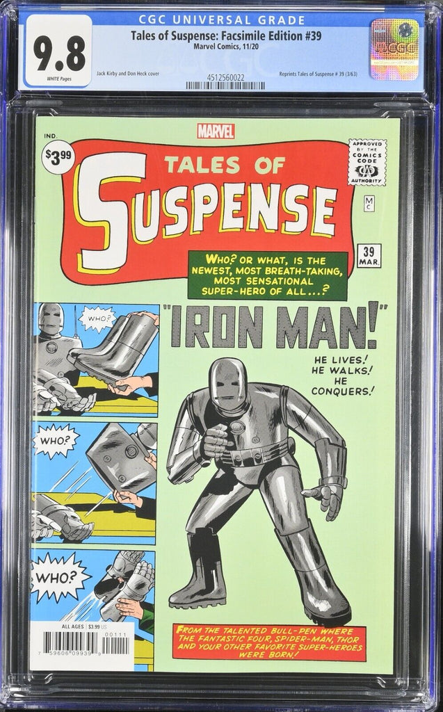 Tales of Suspense 39 Facsimile Variant CGC 9.8 Marvel Comics