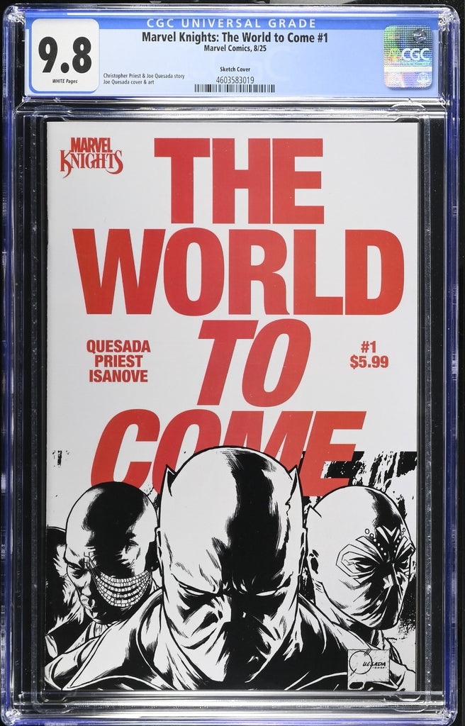 MARVEL KNIGHTS THE WORLD TO COME 1 ONE PER STORE SKETCH CGC 9.8  2025