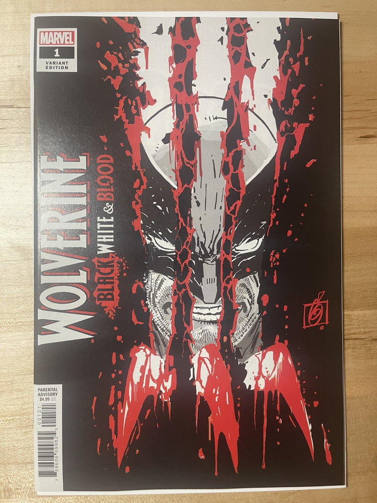 WOLVERINE BLACK WHITE AND BLOOD 1 GARNEY VARIANT ERROR MARVEL COMICS 2021
