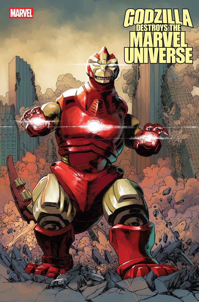 GODZILLA DESTROYS THE MARVEL UNIVERSE #3 WACHTER IRON MAN-ZILLA VARIANT