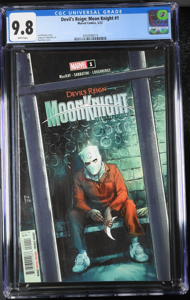 DEVIL REIGN MOON KNIGHT 1 COVER A ROD REIS CGC Marvel Comics 2022