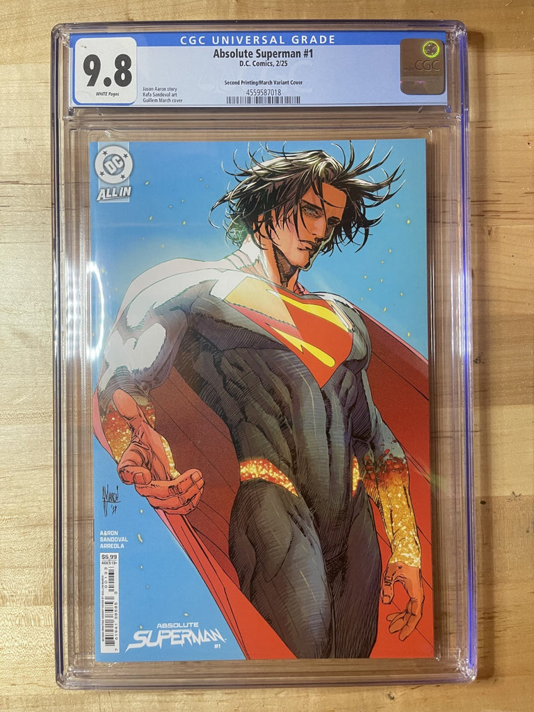 ABSOLUTE SUPERMAN 1 GUILLEM MARCH SECOND PRINT CGC 9.8 DC  COMICS 2025