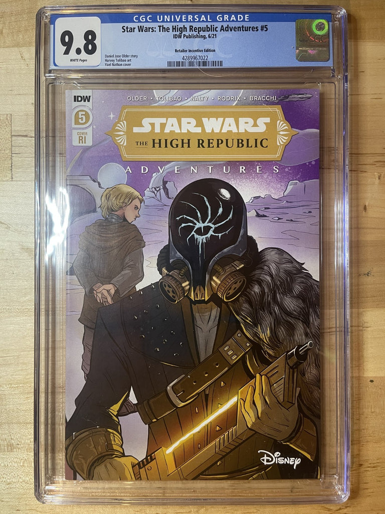 STAR WARS THE HIGH REPUBLIC ADVENTURES 5 NATHAN 1:10 VARIAN T CGC 9.8  IDW 2021