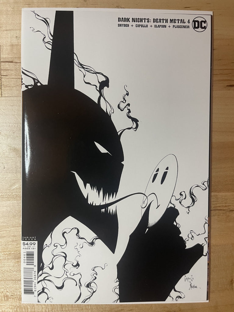 DARK NIGHTS DEATH METAL 4 CAPULLO 1:100 BW VARIANT DC COMICS 2020