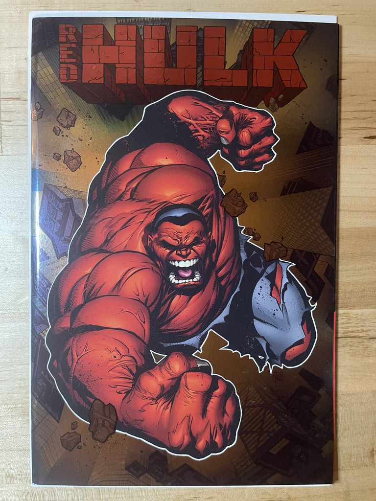RED HULK 1 ADAM KUBERT FOIL VARIANT MARVEL COMICS 2025
