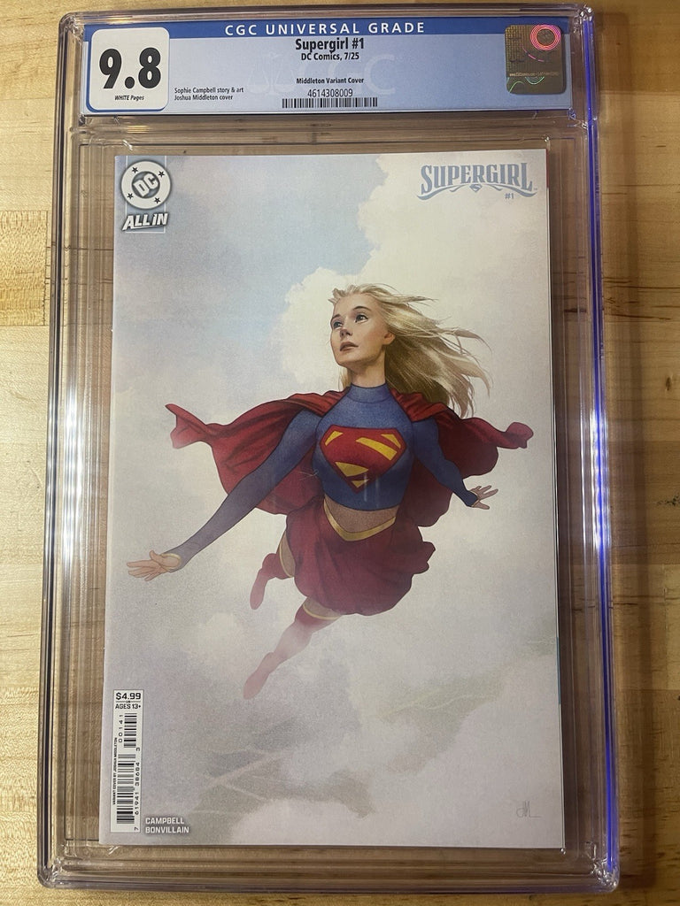 SUPERGIRL 1 JOSH MIDDLETON VARIANT CGC 9.8 DC COMICS 2025