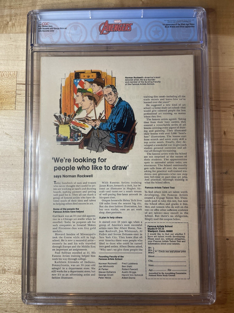 AVENGERS 57 CGC 9.4 MARVEL COMICS 1968 **DOUBLE COVER** FIRST APPEARANCE VISION