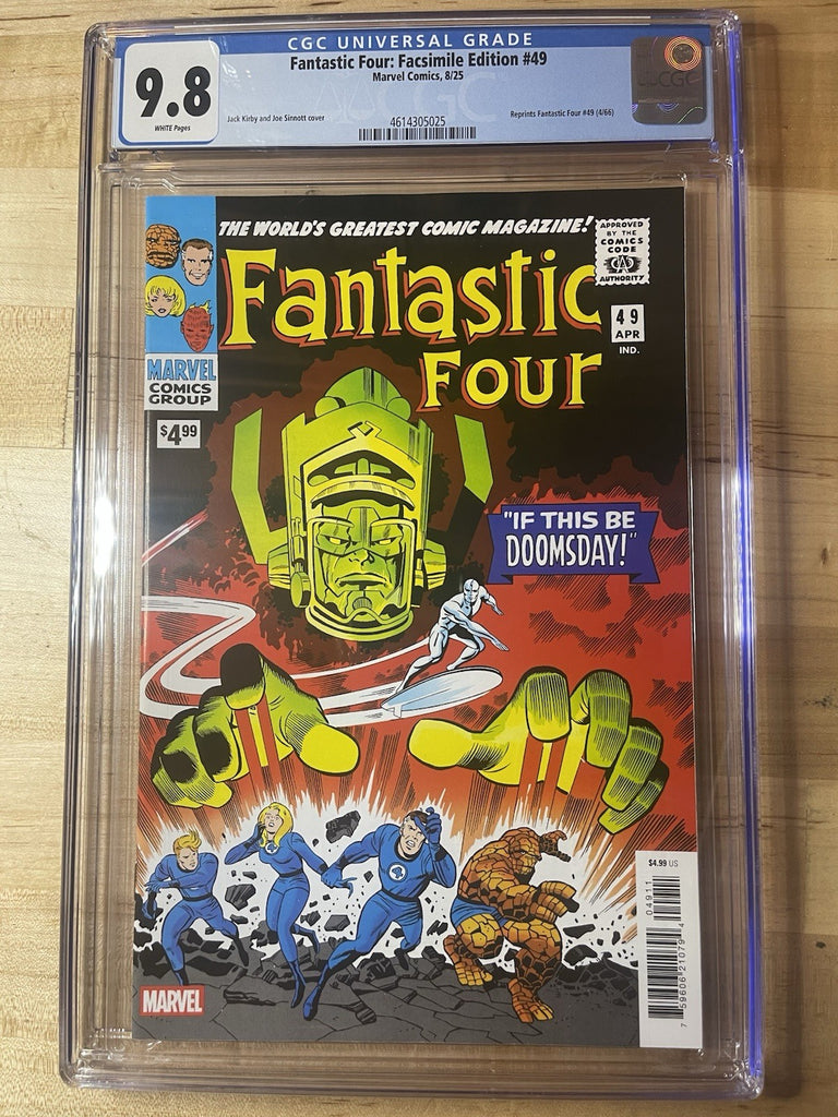 FANTATIC FOUR 49 FACSIMILE EDITION CGC 9.8 Marvel Comics 2025