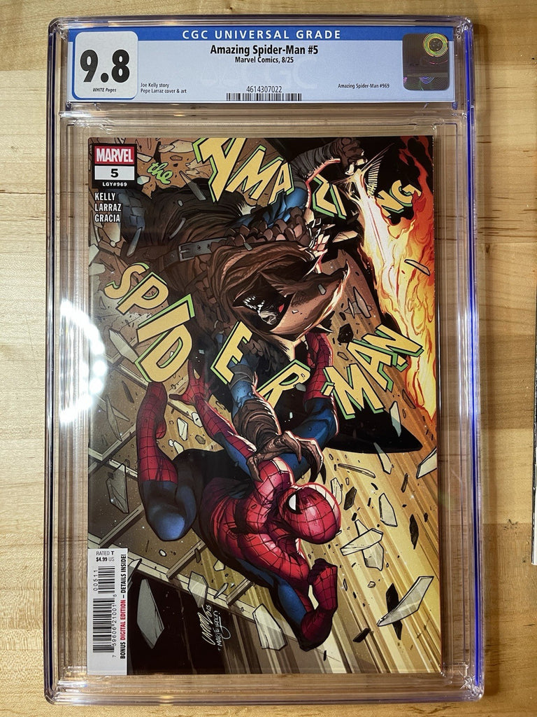 AMAZING SPIDER-MAN 5 COVER A PEPE LARRAZ CGC 9.8 Marvel Comics 2025