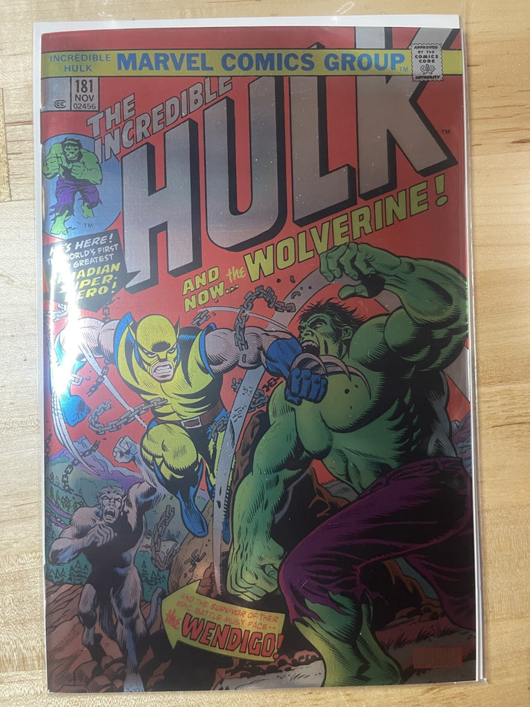 INCREDIBLE HULK 181 FOIL FACSIMILE EDITION MARVEL COMICS 2023