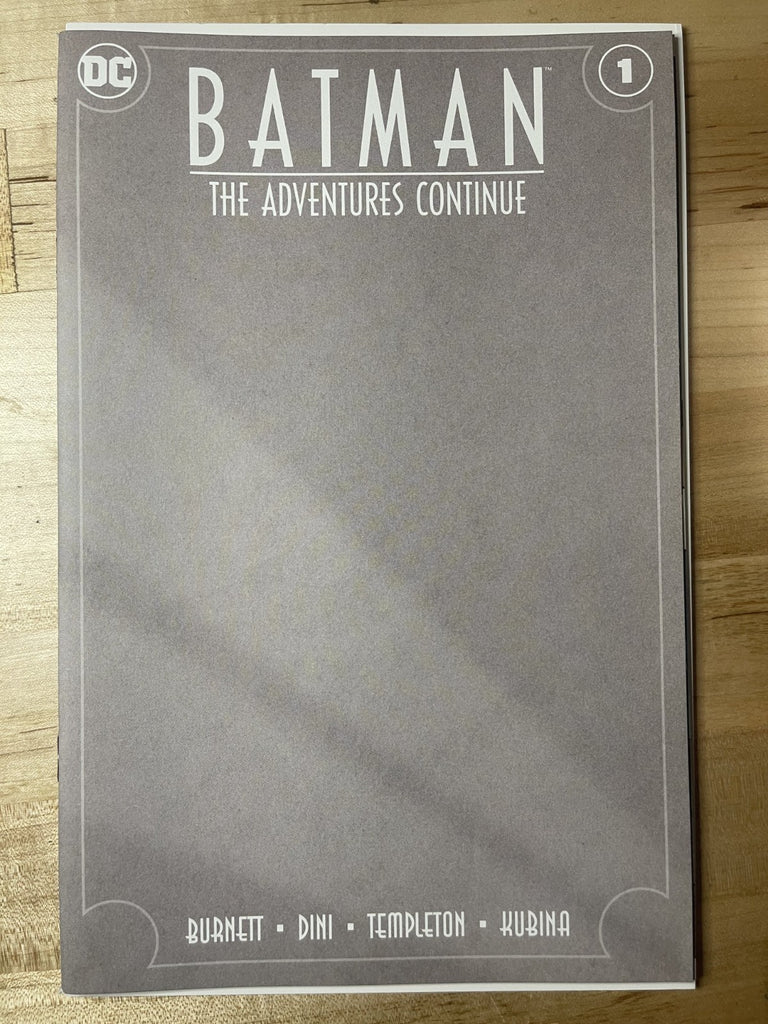 BATMAN THE ADVENTURES CONTINUES 1 BLANK VARIANT DC C0MICS 2020