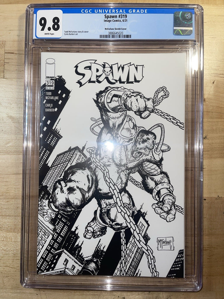 SPAWN 319 COVER D MCFARLANE 1:5 BW VARIANT CGC 9.8 IMAGE COMICS 2021