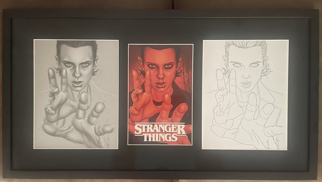 STRANGER THINGS SIX #1 JENNY FRISON VARIANT ORIGINAL ART FRAMED DARK HORSE