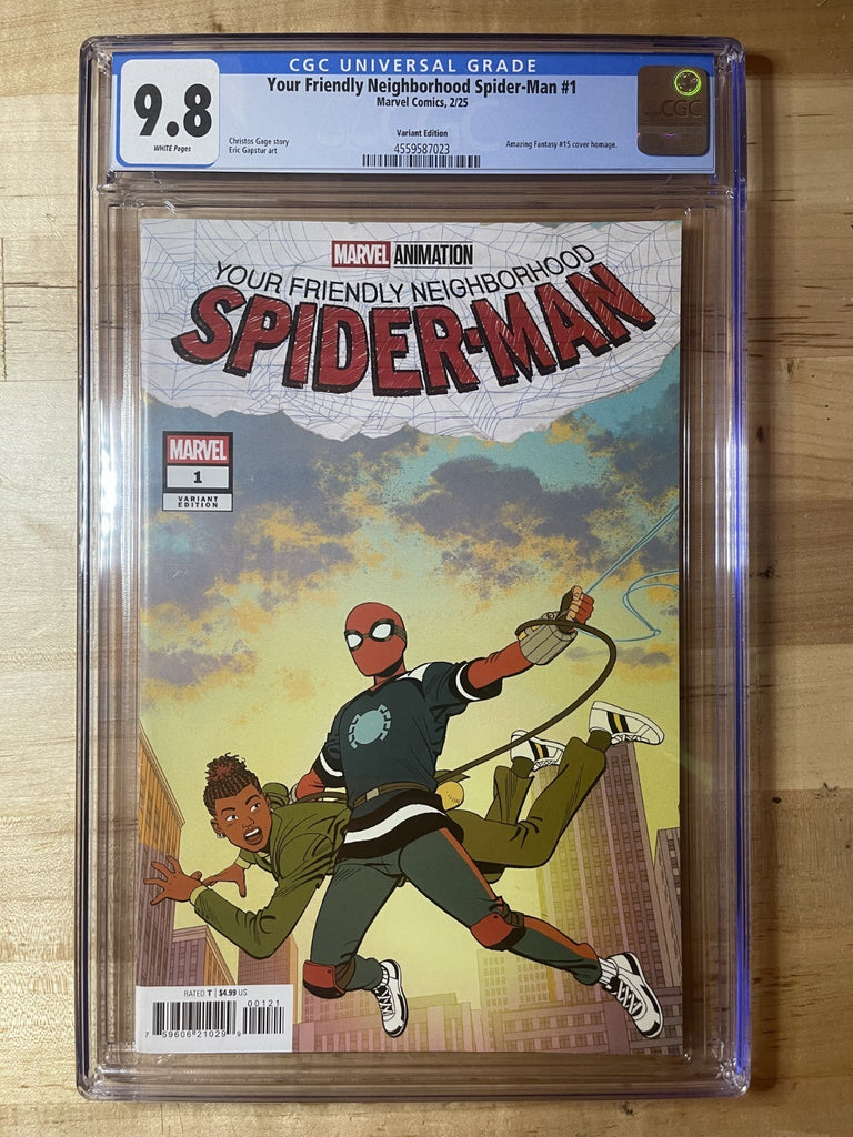 YOUR FRIENDLY NEIGHBORHOOD SPIDER-MAN 1 ANIMATION VARIANT CGC 9.8 Marvel Comics