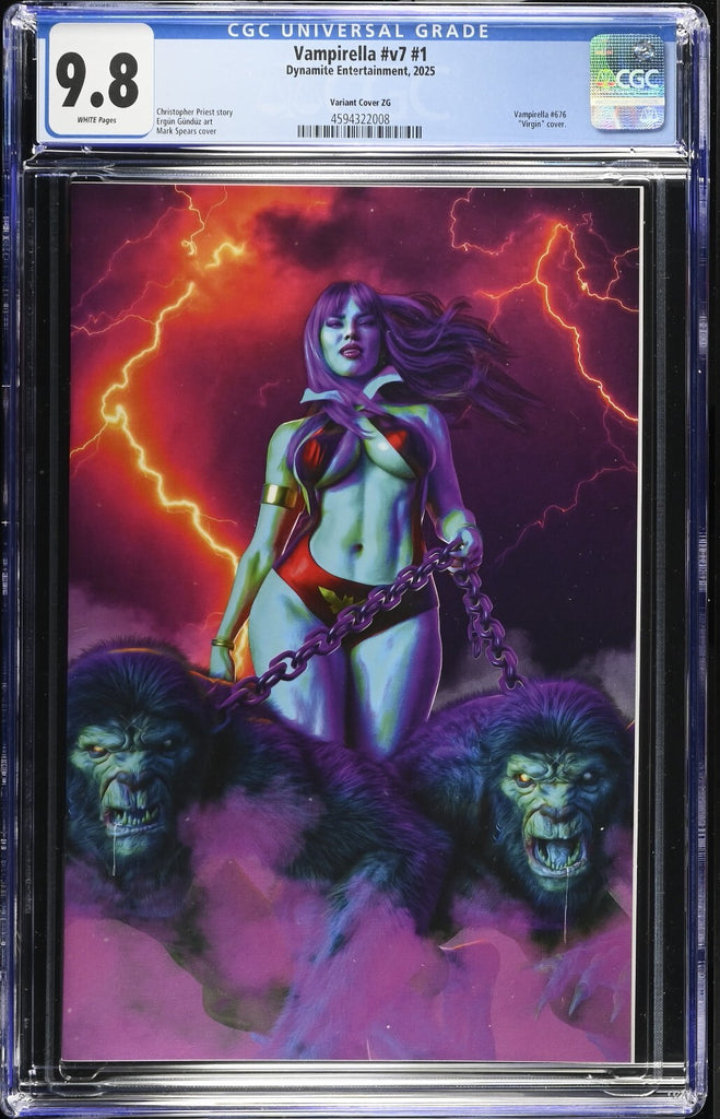 Vampirella 1 (2025) Cover ZG Mark Spears 1:15 Purple Rain Virgin Variant CGC 9.8