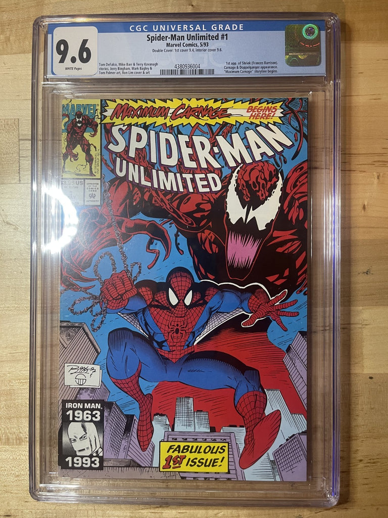 SPIDER-MAN UNLIMITED 1 CGC 9.6 DOUBLE COVER MARVEL COMICS 1993