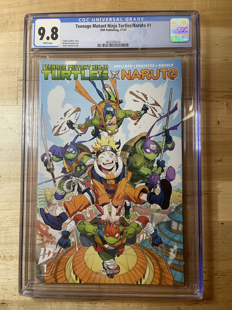 TEENAGE MUTANT NINJA TURTLES NARUTO 1 COVER A JIMENEZ CGC 9.8 IDW 2024