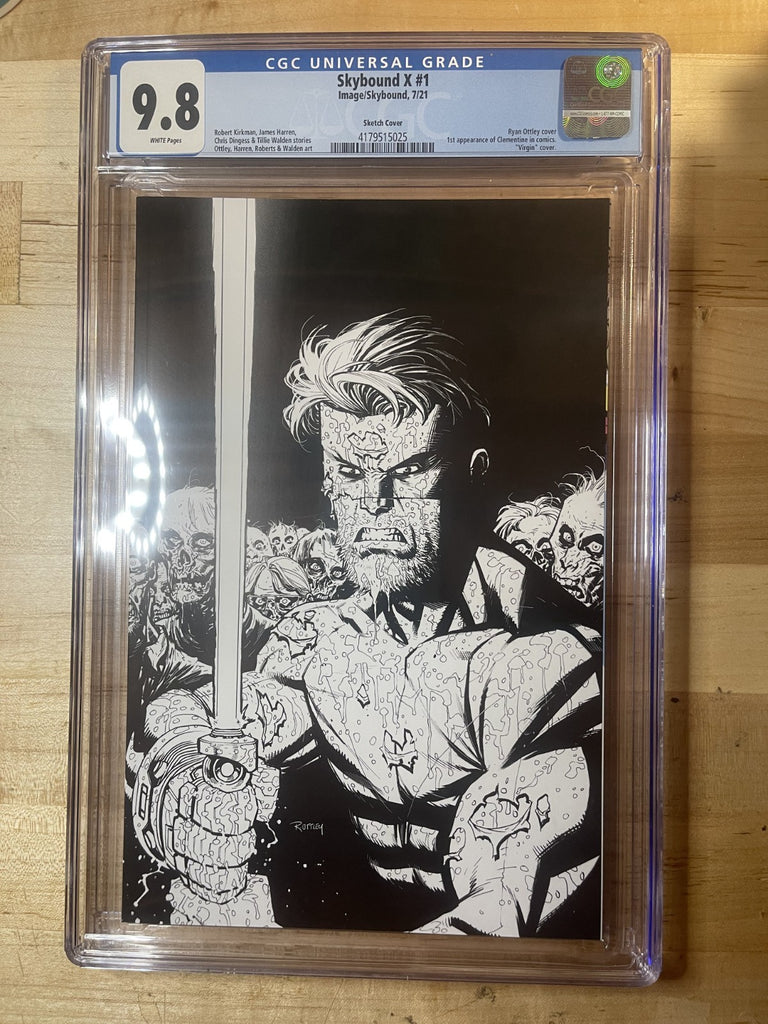SKYBOUND X 1 ADLARD 1:25 BW SKETCH VARIANT CGC 9.8 image Comics 2021