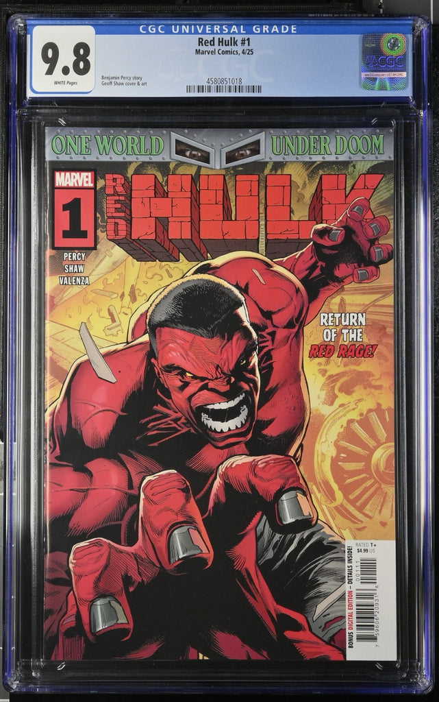 RED HULK 1 COVER A SHAW CGC 9.8 Marvel Comics