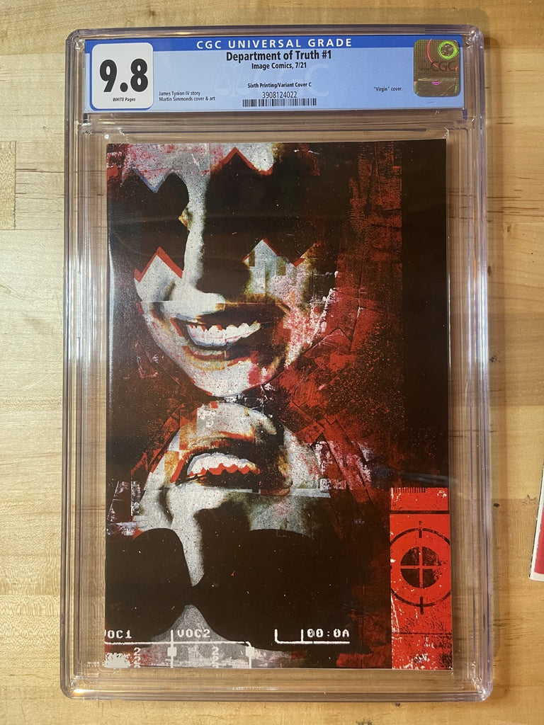 DEPARTMENT OF TRUTH 1 SIXTH PRINT 1:50 COVER C VIRGIN VARIANT CGC 9.8 IMAGE 2021