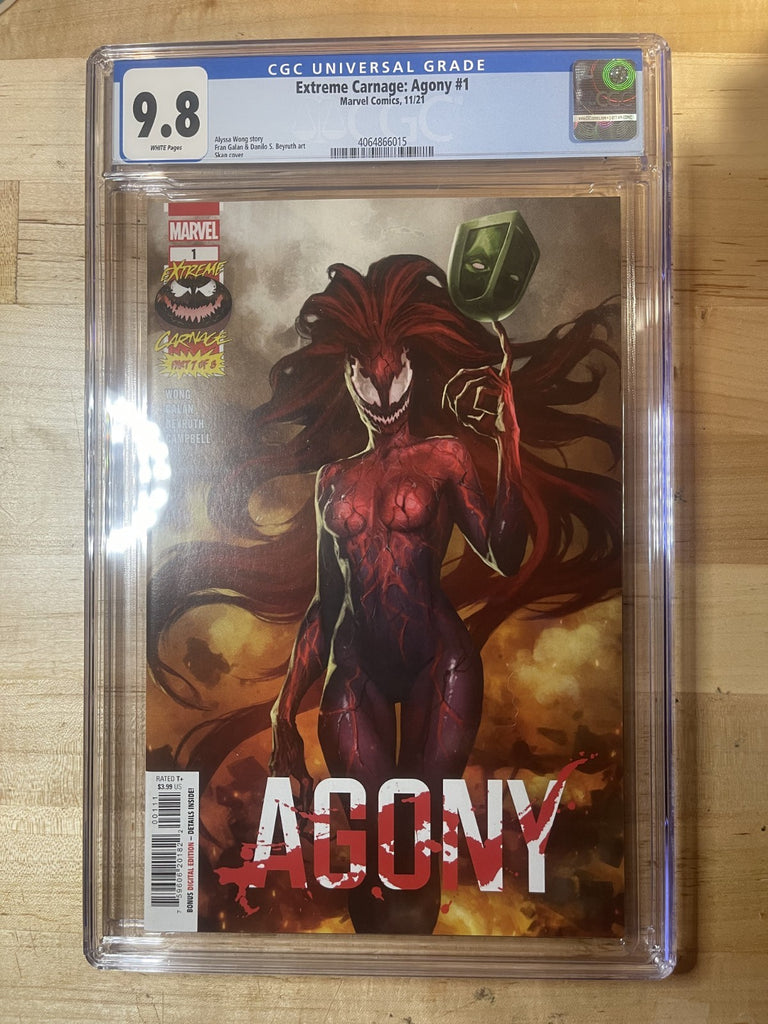 EXTREME CARNAGE AGONY 1 COVER A SKAN CGC 9.8 Marvel Comics