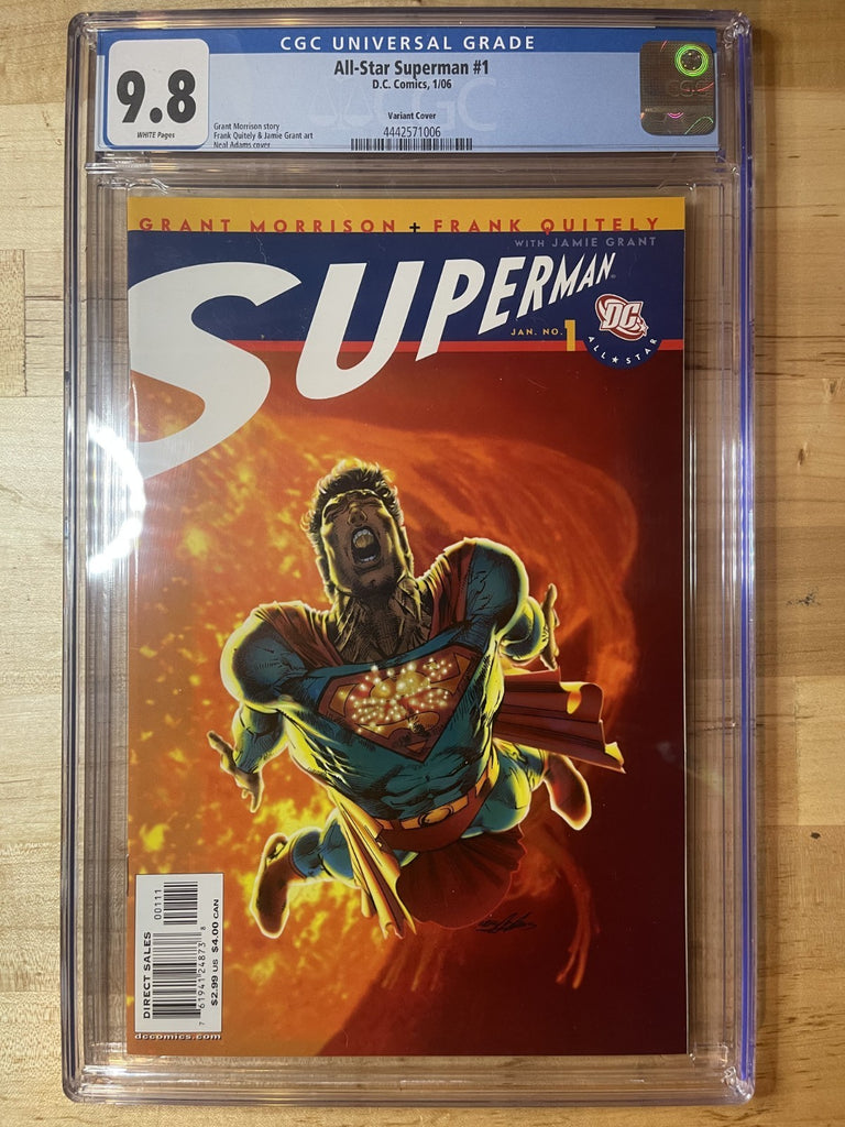 ALL-STAR SUPERMAN 1 NEAL ADAMS 1:10 VARIANT CGC 9.8 DC COMICS 2006