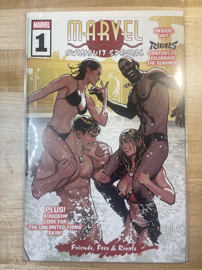 Marvel Comics MARVEL SWIMSUIT SPECIAL: FRIENDS, FOES & RIVALS #1 COVER A HUGHES