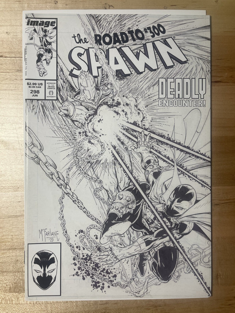 SPAWN 298 MCFARLANE BW VARIANT IMAGE COMICS