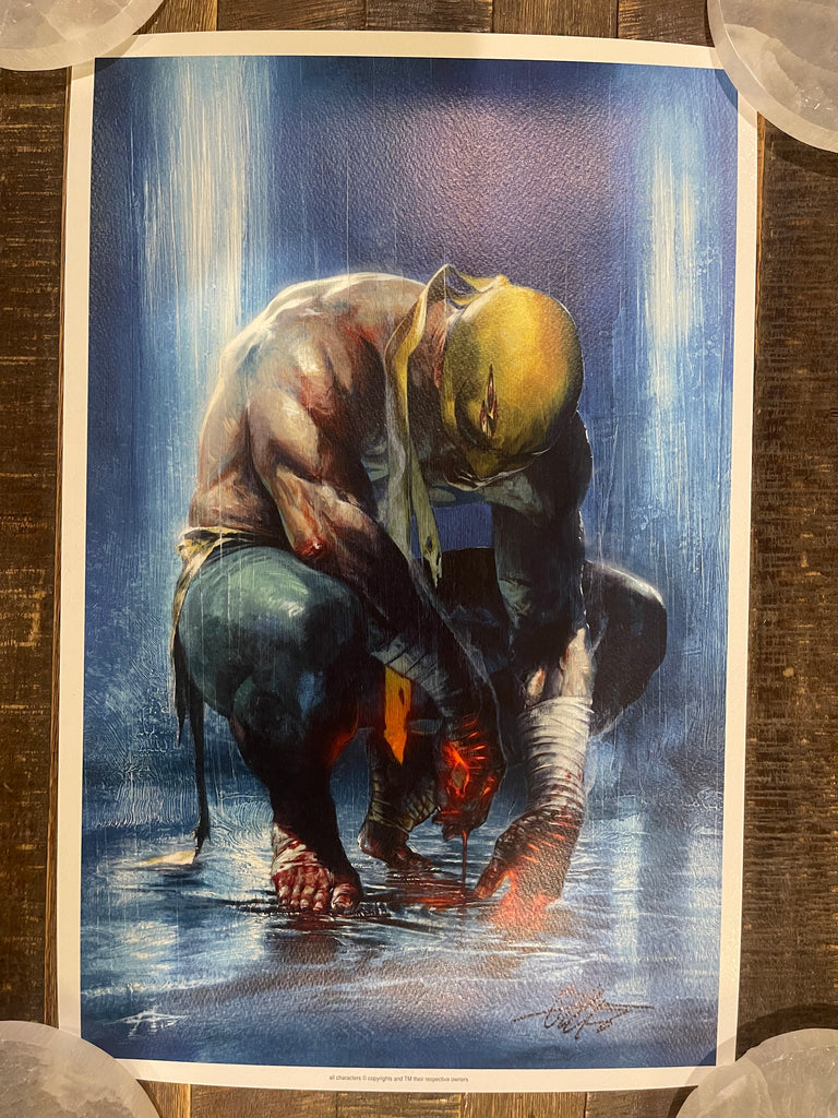 Signed Iron Fist Lithograph Print by Gabriele Dell'Otto