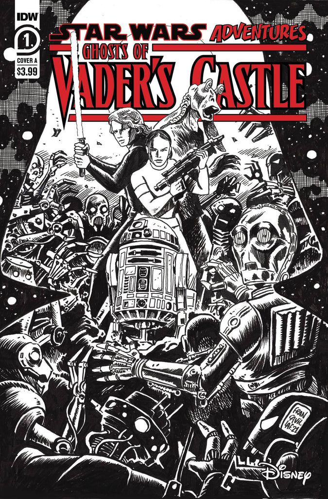 Star Wars Adventures Ghosts of Vaders Castle 1:10 BW Variant (Ungraded)