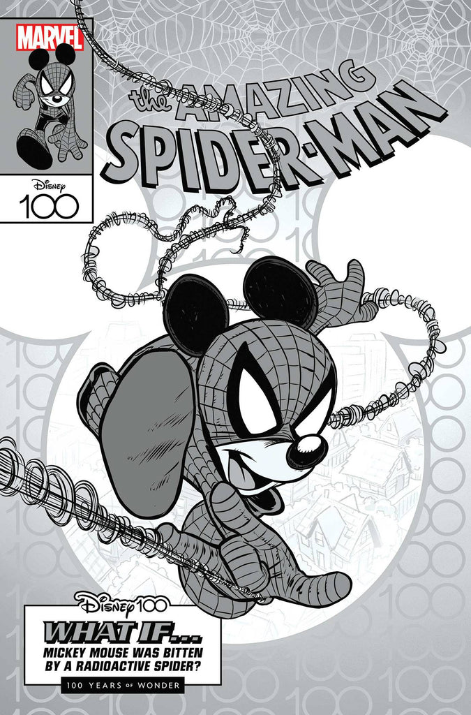 Amazing Spider-Man 35 Sciarrone Disney 100 1:100 BW Variant CGC 9.8 Presale