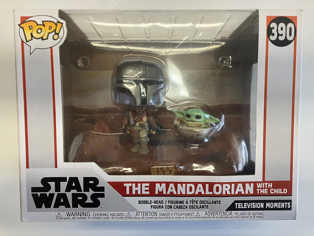 The Mandalorian with Child #390 Funko Pop! Star Wars Television Movie Moments
