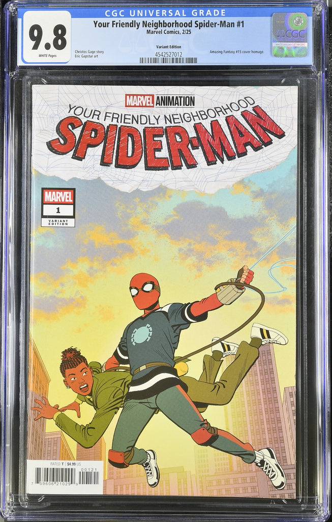 Friendly Neighborhood Spider-Man 1 Animation Variant CGC 9.8