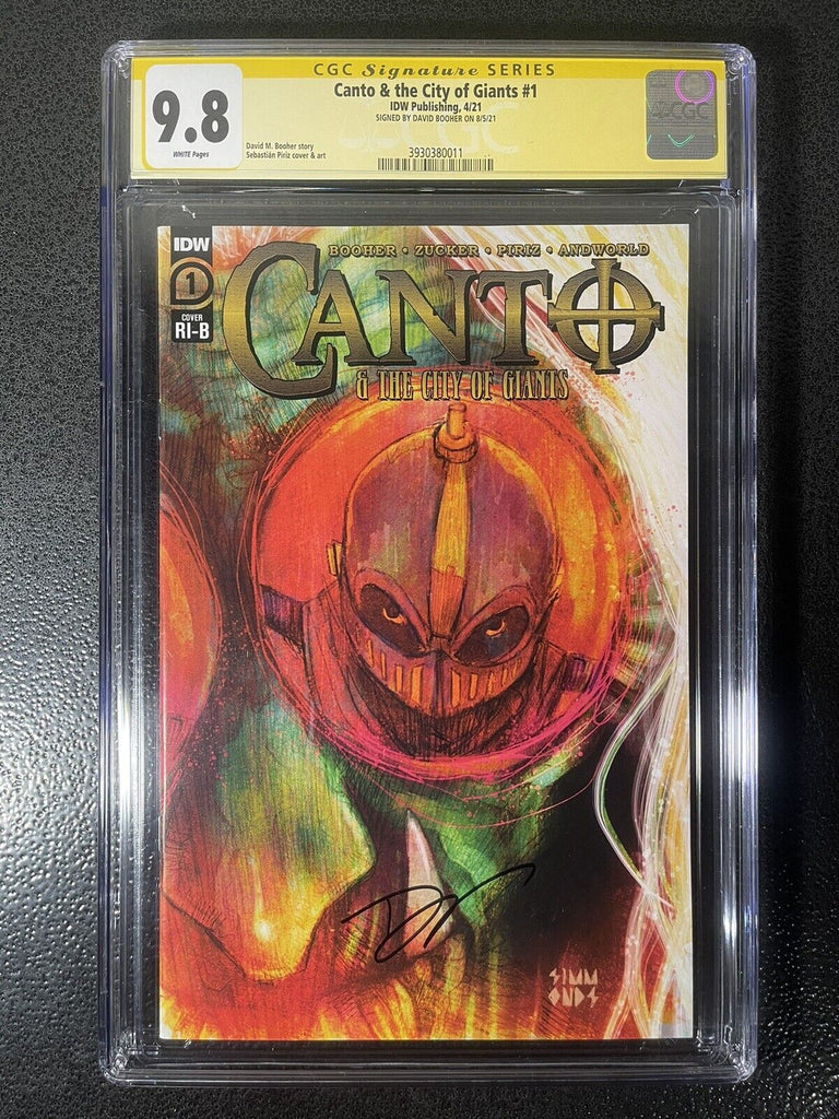Canto & The City of Giants 1 1:25 Simmonds Variant CGC 9.8 SS Booher