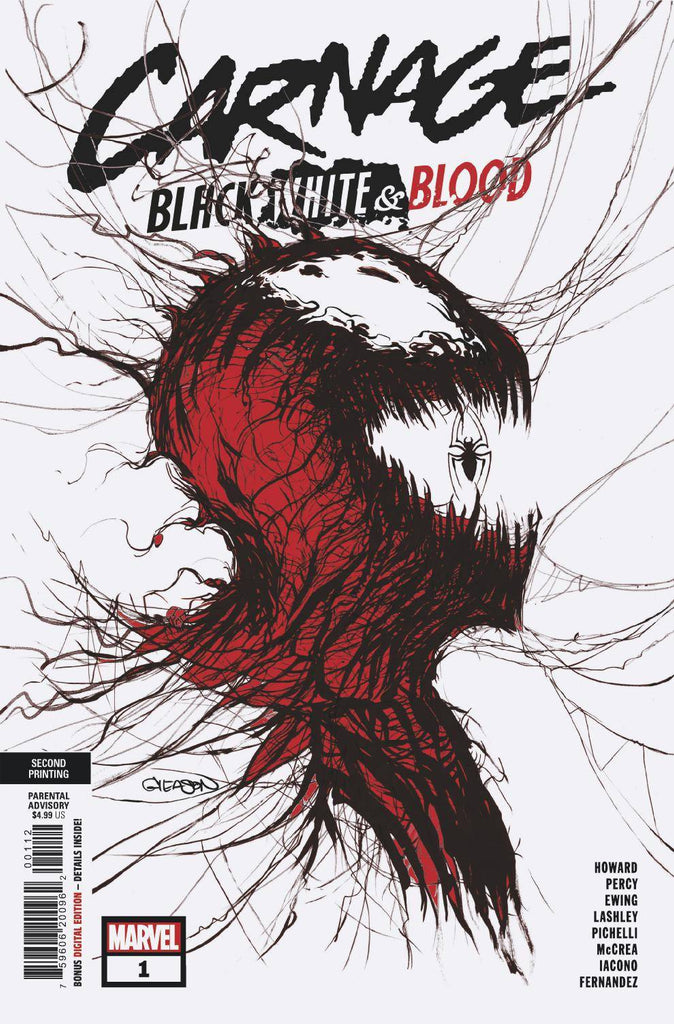 Carnage Black White and Blood 2nd Print Gleason Variant CGC 9.8 5/5/21
