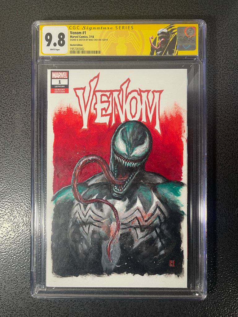 Venom 1 Mike Choi Original Acrylic Painting CGC 9.8
